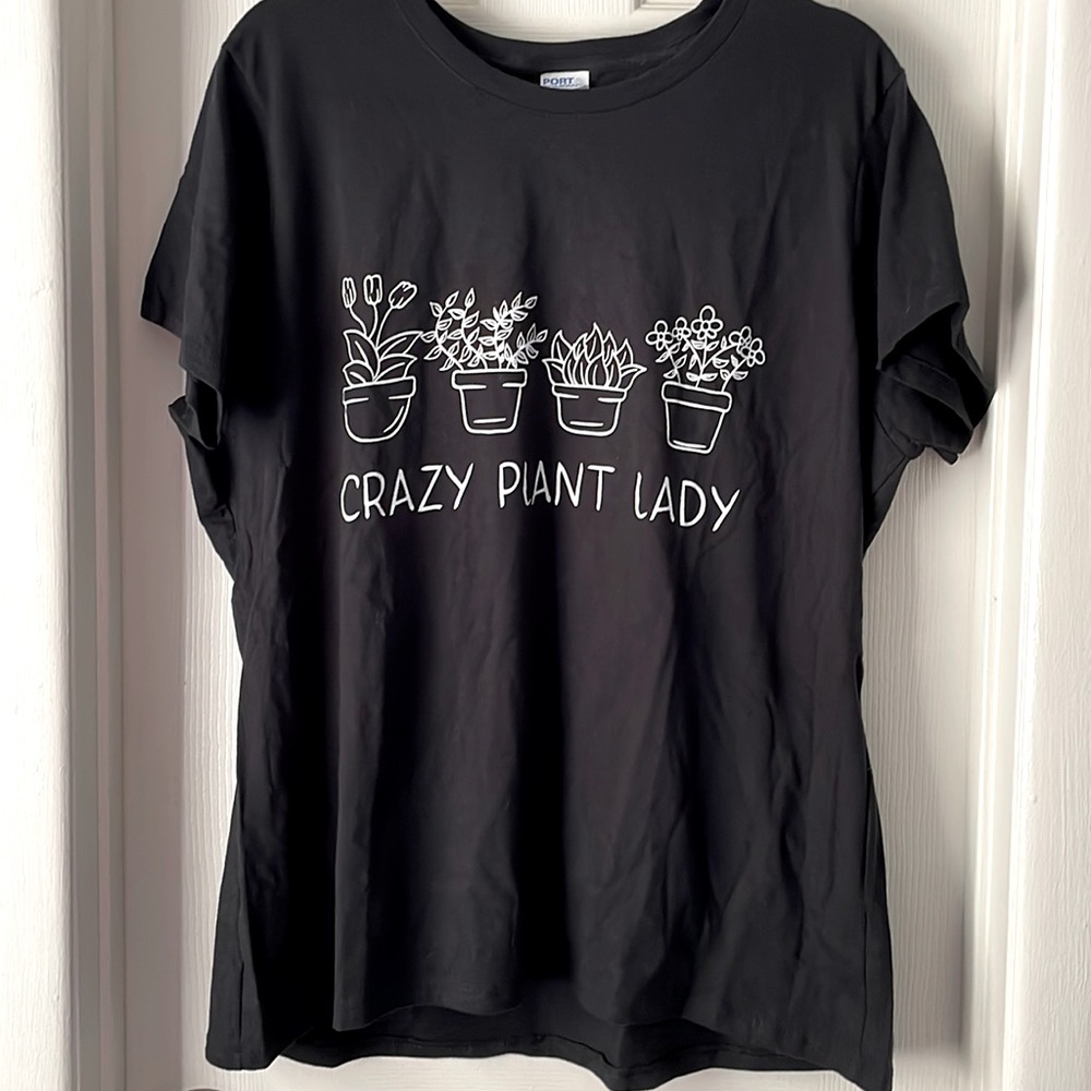 Crazy Plant Lady cotton black shirt sleeve shirt NEW Etsy XXL